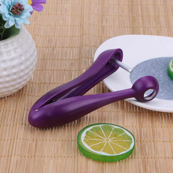 1PC Cherries Pitter Plastic Fruits Tools Fast Cherry Seed Removers Stainless Steel
