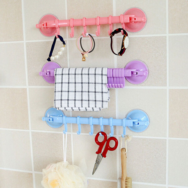 Sunction Adhesive Hook Kitchen Wall Hanging Rack Towel Holder