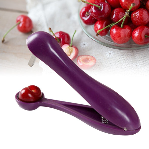 1PC Cherries Pitter Plastic Fruits Tools Fast Cherry Seed Removers Stainless Steel