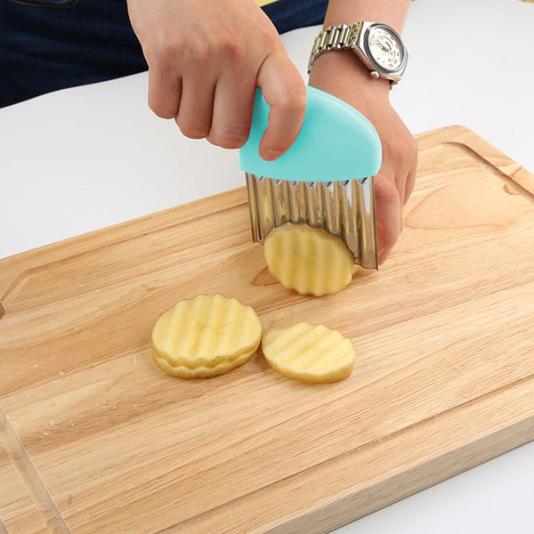 Stainless Steel Potato Chips Making Peeler Cutter Potato Wavy Cutter Vegetable