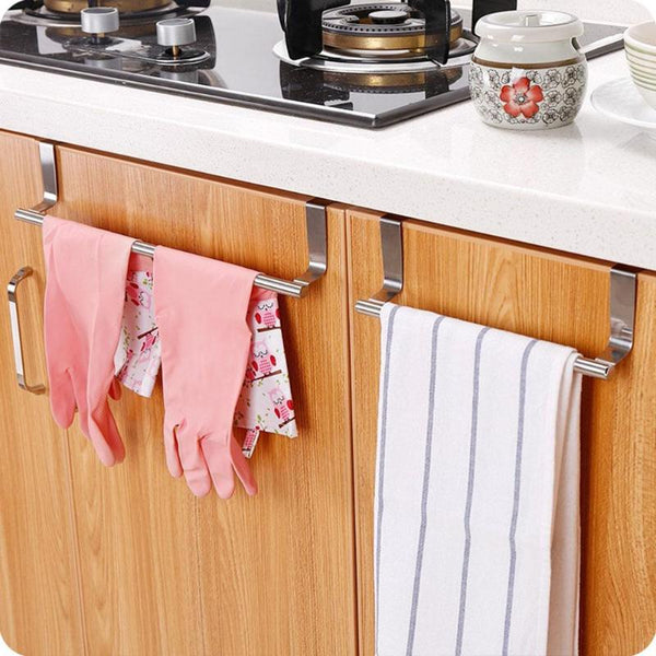 Stainless Steel Towel Rack Kitchen Cupboard Hanger